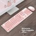 Set tastiera e mouse wireless per ragazze Xinmeng N520 Punk Mechanical Feel Office Business_voghion.com