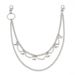 Hip Hop Punk Personalized Fashion Metal Double Layer Cross Hook Instagram Trendy Cool Circle Pant Chain_voghion.com