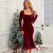 Women's Clothing Long Sleeved Dress Fashion Women's Dress Skirt_voghion.com
