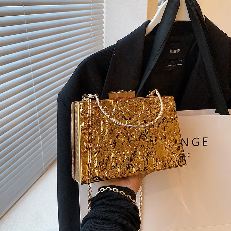 Women's bag, niche, high-end sense, ins handbag, 2023 new acrylic box chain, crossbody small square bag_voghion.com