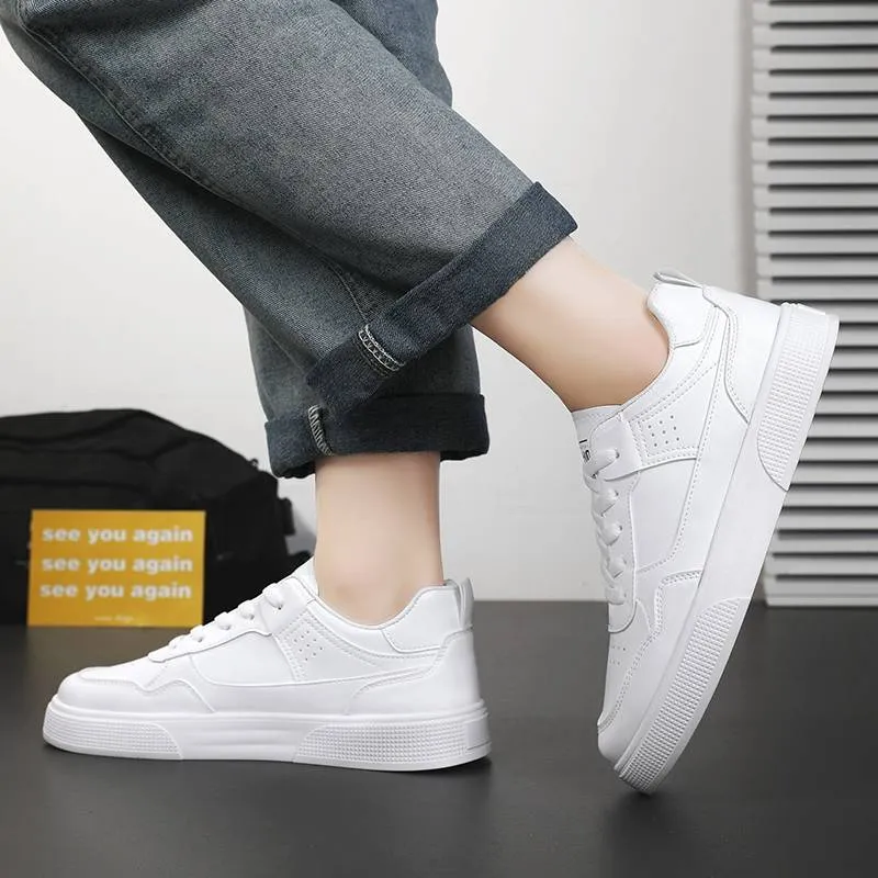 Chaussures décontractées tendance pour étudiants, petites chaussures blanches respirantes assorties à tout, chaussures pour hommes quatre saisons_voghion.com