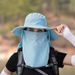 Multi functional sunshade fisherman hat, summer outdoor sunshade fisherman hat, detachable fishing breathable sun hat, women's face covering hat_voghion.com