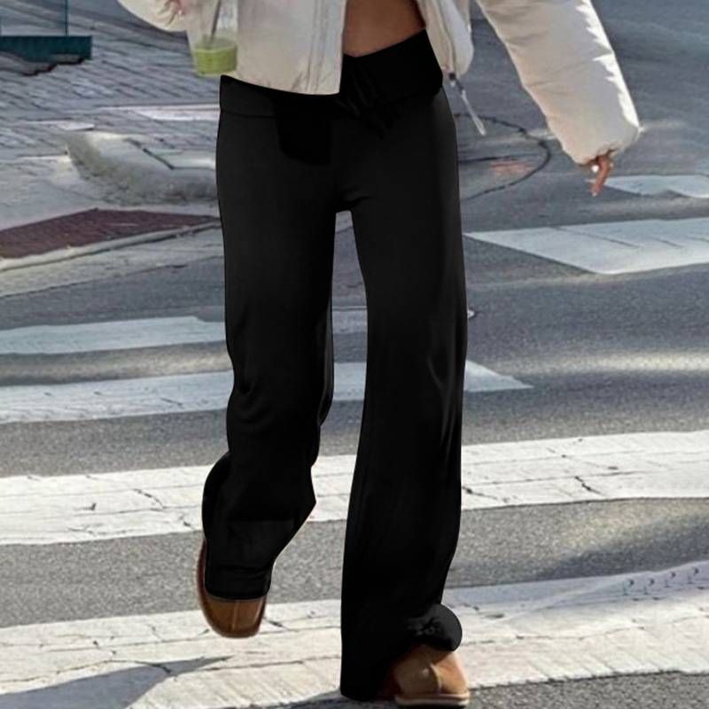 Solid Low Rise Jogging Pants Women Basic Fitness Leggings Loose Sweatpants Korean Style Capris Streetwear 2000s Trousers_voghion.com