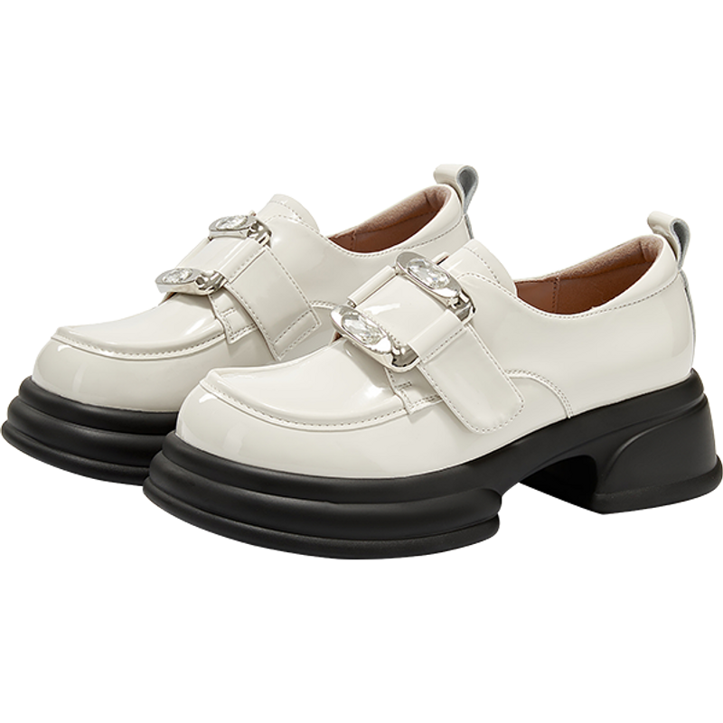 casual Fashion Shoes, Women's Spring And Autumn Comfortable Single Shoes, British Style Height Increasing Commuting Mary Jane Shoes_voghion.com
