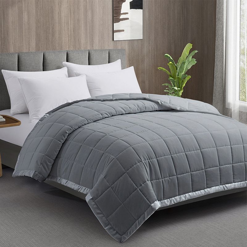 Quilted Mattress Pad – Reinforced Polyester Border Blanket, 1500g+ Weight, Non-Slip Bed Protector For Home & Hospitality (Multiple Sizes & Colors)​_voghion.com