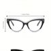 Cat Eye Clear Lens Retro Color Block Modes dekoratīvās datora brilles sievietēm_voghion.com