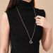 Collana in acciaio inossidabile al titanio, collana con ciondolo triangolare, catena individuale per maglione antivento freddo, temperamento semplice_voghion.com
