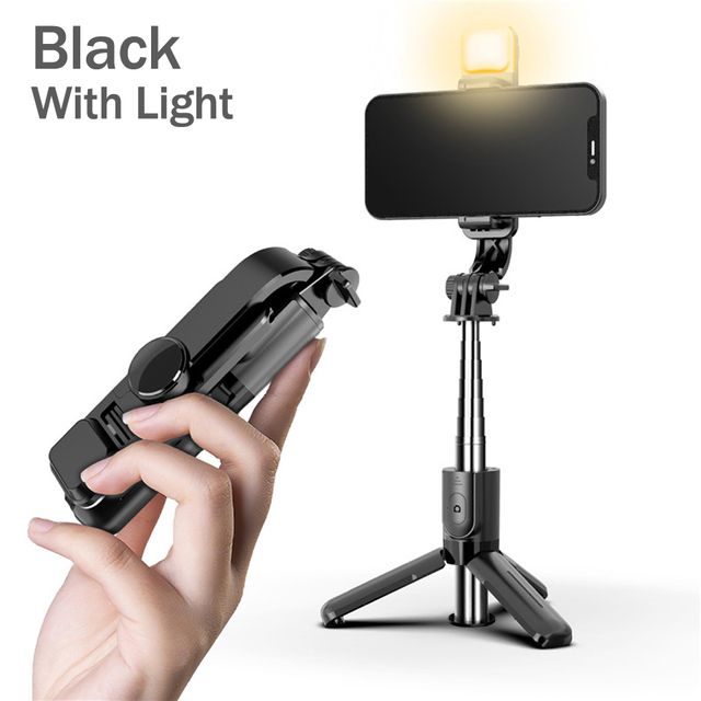 Mini Selfie Stick Tripode Ligh Para Movil Palo Extensible Lampe Bluetooth Smartphone Stehen Treppiede Flexible Stativ Statyw Luz_voghion.com