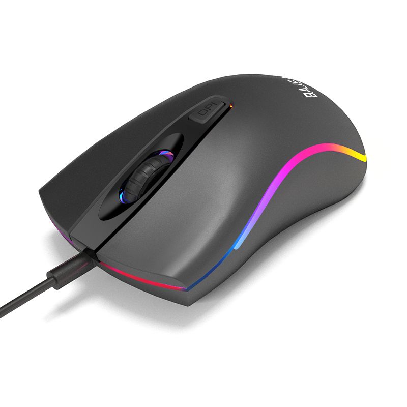 Beal D1 com fio e-sports 4D luz de jogo colorida computador laptop desktop mouse USB_voghion.com