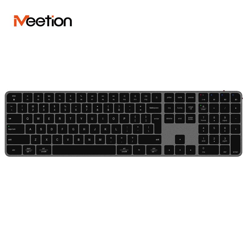MEETION K230 Wireless Bluetooth Control Silent Charging Ultra Thin Tablet Scissors Foot Full Size Keyboard_voghion.com