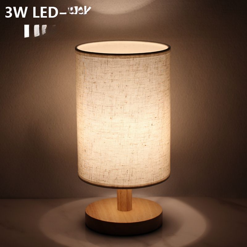Minimalist Modern Nordic Ins Style Girl Warm Nursing Bedroom Bedside Table Lamp Wooden Dimmable Decorative Artistic_voghion.com