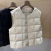 90 White Duck Inner Wear 2025 Autumn Winter Down Jacket Women New Warm Vest Plaid Sleeveless Coat_voghion.com