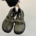 Schwarze Damen-Plateau-Loafer: Retro-Slipper mit Blockabsatz, lässige und elegante Pumps zum Hineinschlüpfen, Größe 4 Cd41f_voghion.com