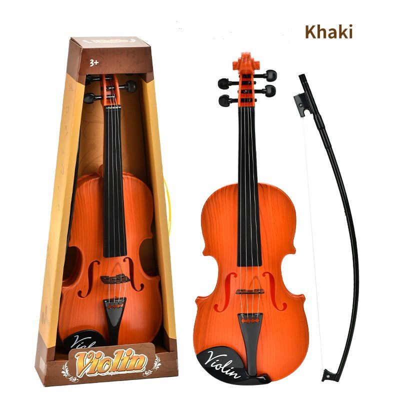 Vaikų ukulelės žaislinis smuikas gali būti grojamas pradedantiesiems, imituojamas muzikos instrumentų apšvietimo žaislas_voghion.com