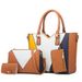 2024 new fashionable single shoulder diagonal women's hand-held cross pattern mother and child bag, color blocked four_voghion.com