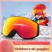 Children's Ski Snow Goggles Double Layer Anti-Fog Column Surface Mountaineering Glasses Outdoor Equipment_voghion.com