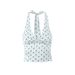 Deep V-Neck Polka Dot Print Slim Halter Neck Tank Top Women's New Low Waist Skirt Set Spring Summer_voghion.com