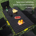 Conjunto completo de mesa e cadeira portátil para piquenique Explorer Camping Outdoor Folding Egg Roll_voghion.com