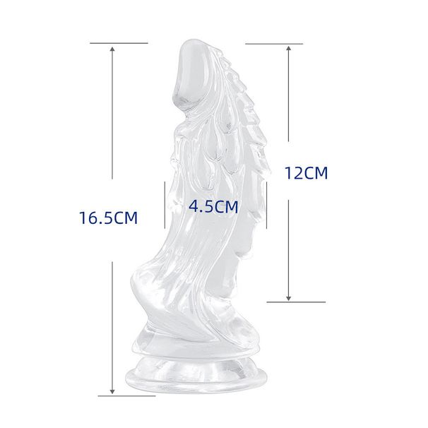 Cristallo trasparente alieno unicorno simulazione pene sm femmina crisantemo uscita divertimento plug anale per adulti espansione anale giocattoli sessuali_voghion.com