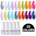 Clou Beaute 20 pcs Gel Vernis À Ongles Ensemble Couleur 15 ml Blanc Bouteille En Verre Nail Art Kit Semi Permanent Gellack Vernis À Ongles_voghion.com
