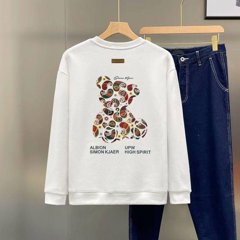 Sügis/talv 2024 Lahtine pluss suuruses pullover 100% puuvillane kapuuts_voghion.com