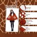 Christmas Reindeer Cape Costume Set – Velvet Elf Cloak With Antler Headband & Face Stickers (Unisex Adult, Fantasy Roleplay, Witch & Cosplay)_voghion.com
