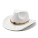 New Crimped Cowboy Hat Western Ethnic Tibetan Style Felt Hat Colored Bead Rope Accessories Knight Hat Tide_voghion.com