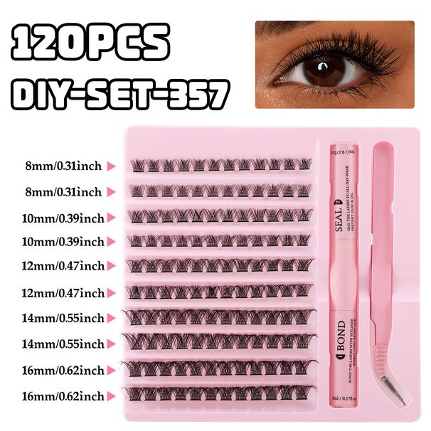 False Eyelashes Single Cluster Segmented False Eyelash Extension Set 8 16mm D Curled Curling All Match Daily False Eyelashes_voghion.com