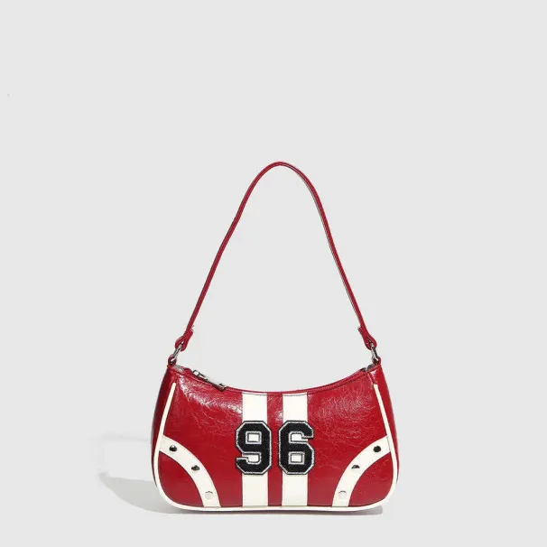 Borsa da donna con rivetti da polso, borsa a tracolla, versatile per gli spostamenti quotidiani, da corsa sotto le ascelle_voghion.com