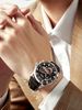 Men's High-end Business Watch Timing Date Night Light Waterproof Leather Strap, The Best Gift For Men_voghion.com