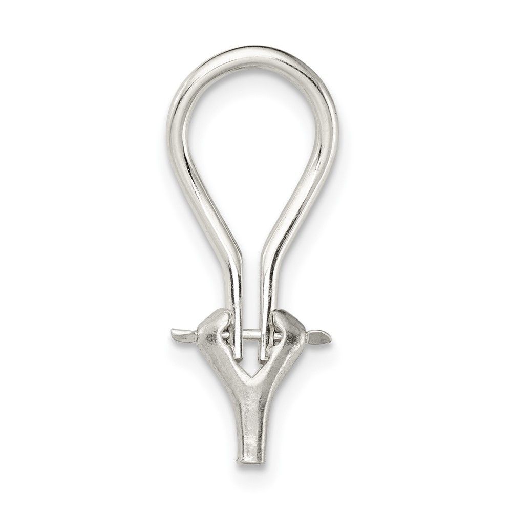 Sterling Silver .86 X .37 Inch Clip Earring Component_voghion.com