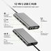 Triple Display USB C Hub Dual Monitor Adapter Laptop Hub USB C to 2 HDMI 4K+VGA+Ethernet+100W PD+4USB+Audio for MacBook Pro OTG_voghion.com