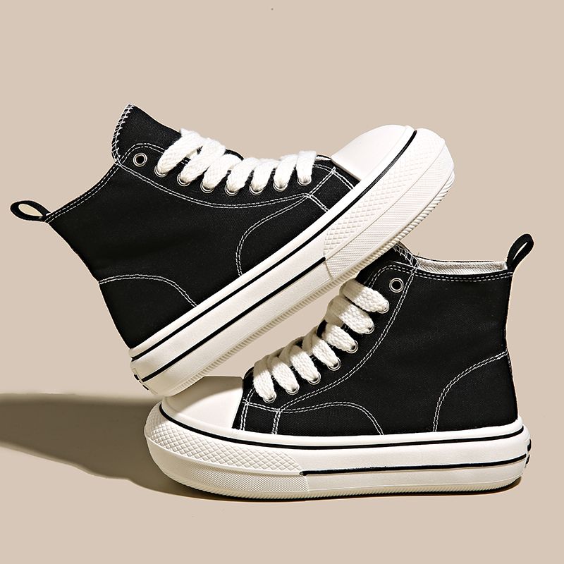High Top Canvas Schoenen Voor Dames In Het Voorjaar 2024, Nieuwe Klassieke Harajuku Hong Kong Stijl, Veelzijdig Voor Studenten_voghion.com