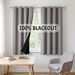 2 Pieces Of 100% Blackout Curtains With Perforated Hanging Method, Sun Protection, Privacy Protection, Heat Insulation And Noise Reduction,_voghion.com