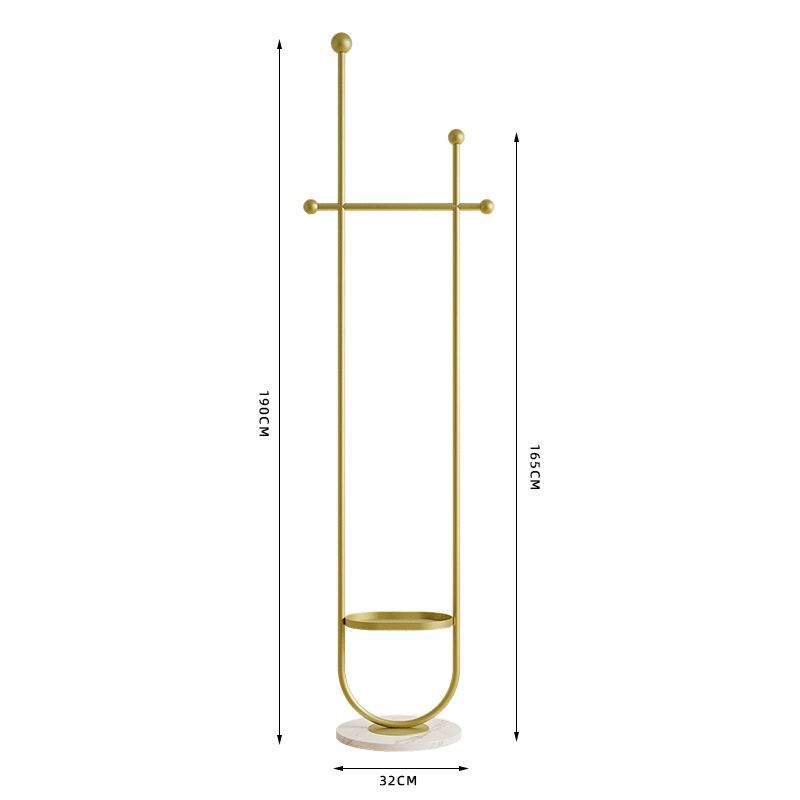 Light Luxury Coat Room Standing Hanger Floor Bedroom Household Indoor Clothes Rack Metal Space-saving Storage_voghion.com