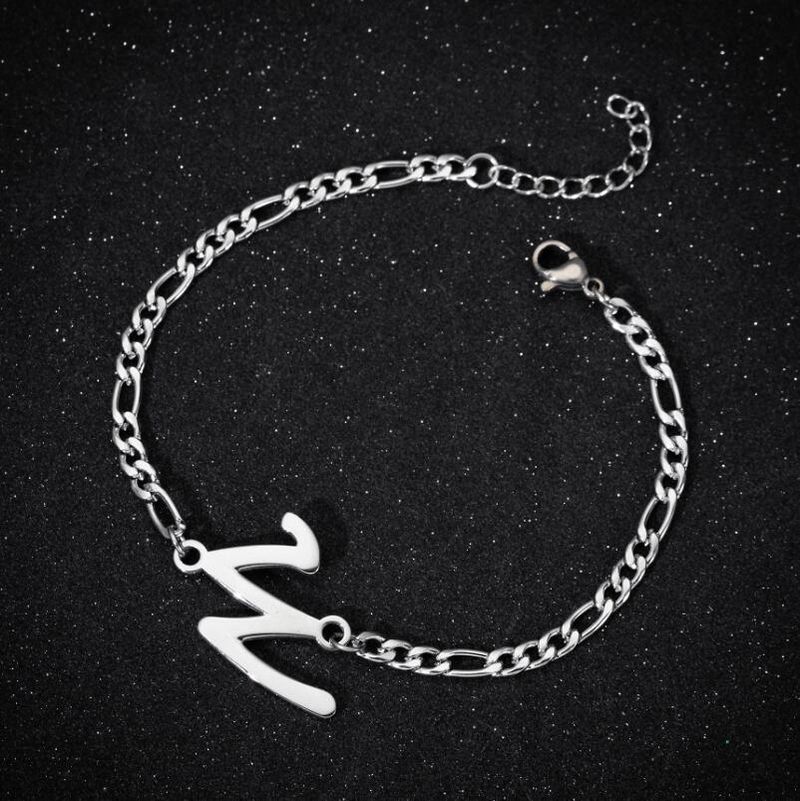 new pendant fashion bracelet English letter couple bracelet female girlfriends metal bracelet_voghion.com