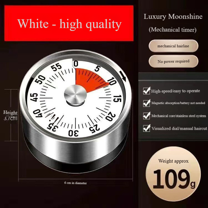 ​Stainless Steel Kitchen Timer With Magnet - Mechanical Countdown Timer For Cooking, Baking, Eggs & Office Use (60-Min, Loud Alarm, Magnetic Back)​​_voghion.com