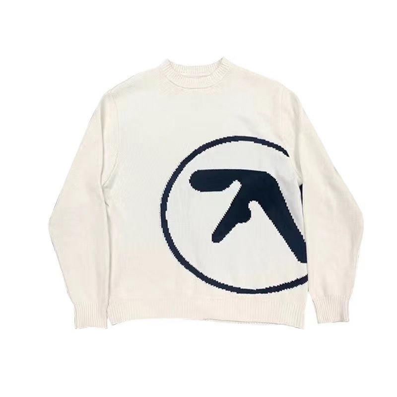 Męski sweter oversize z grafiką Y2K – sweter w stylu vintage z podwójnym splotem (beżowy, S-XXL)_voghion.com