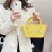 New Style All Match Crossbody Mini Basket Bag Fashionable Hand Held Woven Bag Mini Tote Women's Bag_voghion.com