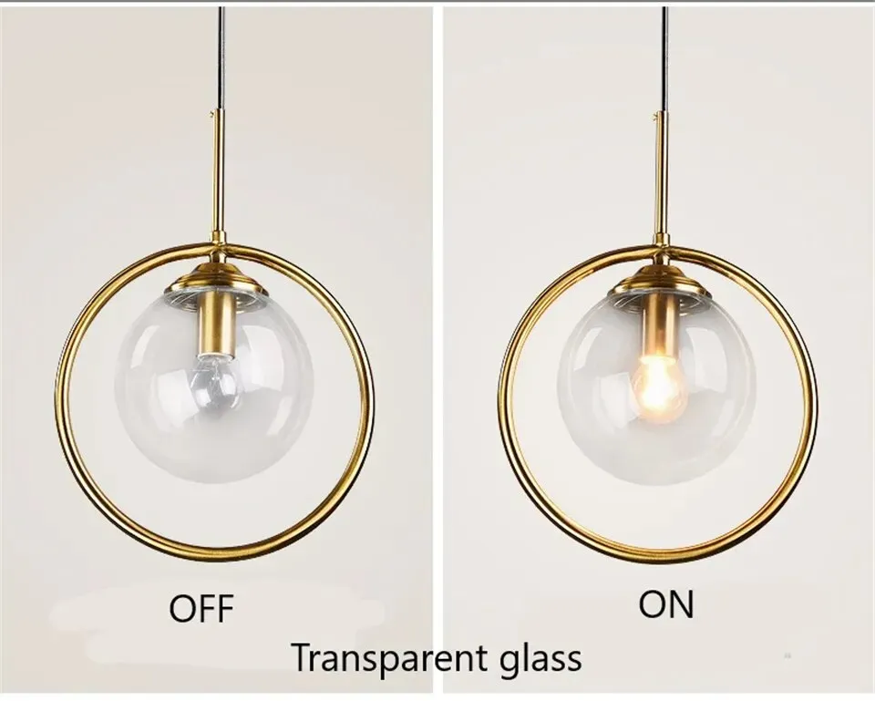 Modern Lights Bedroom Pendant Indoor Home Decor Lustre LED Glass Lamphade Kitchen Hanging Lamp Dining Room Lighting_voghion.com