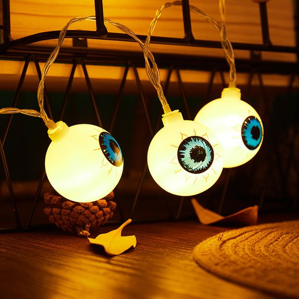 Halloween LED Ghost Eye String Lights - Spooky Indoor Decor With Adjustable Brightness, IP65 Waterproof, 1.5M/3M Length Options_voghion.com