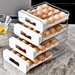 2-Layer Stackable Refrigerator Egg Organizer Clear Plastic Egg Holder Drawer Type Storage Box For Kitchen Organization_voghion.com
