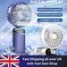 Hand Held Mini Folding Desk Fan Led Display USB Rechargeable_voghion.com