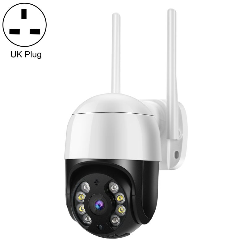 Telecamera IP WiFi HD QX29 3.0MP, supporta visione notturna e rilevamento del movimento, audio bidirezionale e scheda TF, spina UK_voghion.com