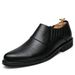 Euro Step British Style Casual Leather Shoes For Men, Business Comfortable Soft Slip-On Thick Sole Men's Shoes, Versatile_voghion.com