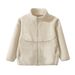 Giacca in pile per bambini, cardigan autunnale e invernale per genitori e figli, vestiti invernali caldi, giacca in pile, maglione con cerniera_voghion.com