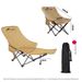 Outdoor For Hikers Camping Recliner Portable Moon Chair Small Folding Fishing Stool Fine Sand Yellow + Leg Rest_voghion.com