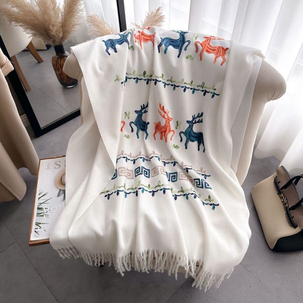 Autunno e inverno stile etnico pianta fiori moda personalità ricamo cashmere donna sciarpa calda aria_voghion.com