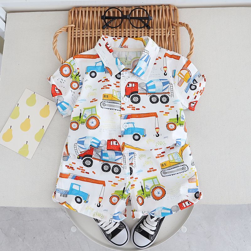 Kids’ Clothing Boys Shirt Suit Thin Summer New Children's Stylish Cartoon Baby Short Sleeved Summer Clothes Children's Clothing_voghion.com