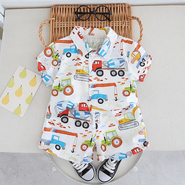 Kids’ Clothing Boys Shirt Suit Thin Summer New Children's Stylish Cartoon Baby Short Sleeved Summer Clothes Children's Clothing_voghion.com